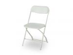 折りたたみホワイトチェア/コンパクトチェアホワイト/パイプ椅子(ホワイト)/簡易椅子（白）/白いパイプ椅子