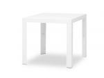 ラタン調ホワイトテーブル/ガーデンテーブル(白)/ラタン調テーブル(白)/プラスチック製テーブル(白)